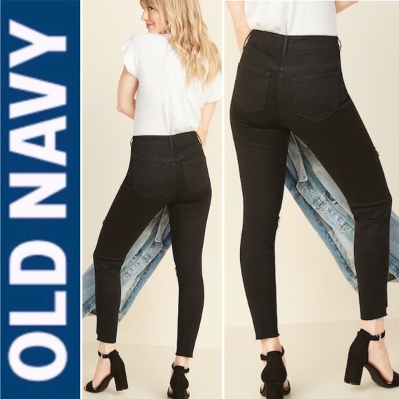 🆕 ROCKSTAR Destructed Raw Edge Jegging OLD NAVY - Picture 6 of 16